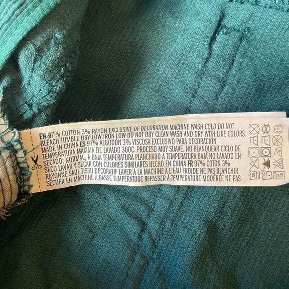 21 Men Women Corduroy Pants size 30 US Green Mid Rise Slim Fit NWT - Picture 9 of 11